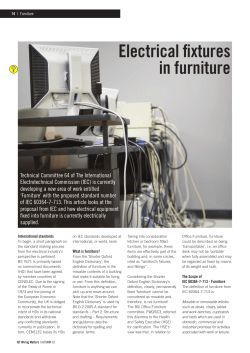 Electrical fixtures in furniture
