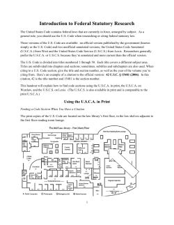 Introduction to Federal Statutory Research