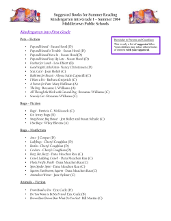 Kindergarten into First Grade