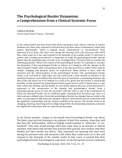 The Psychological Border Dynamism: a Comprehension from a