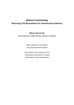 Alliance Contracting - Transportation Association of Canada