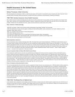 Health Insurance in the United States | Economic