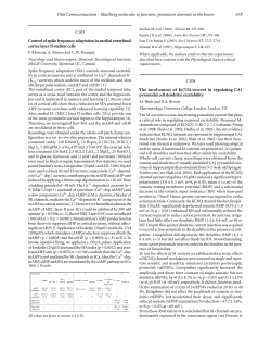 Oral Communications - Matching molecules to function: potassium