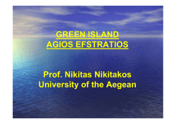 GREEN ISLAND AGIOS EFSTRATIOS Prof. Nikitas
