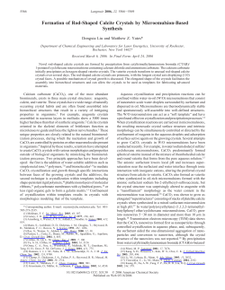 Formation of Rod-Shaped Calcite Crystals by Microemulsion