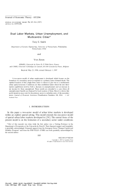 Dual Labor Markets, Urban Unemployment, and Multicentric Cities