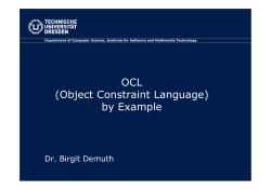 OCL By Example Lecture