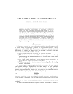 Evolutionary Dynamics on Small-Order Graphs, Journal