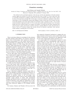 Chameleon cosmology