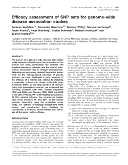 Efficacy assessment of SNP sets for genome