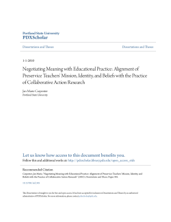 Negotiating Meaning with Educational Practice: Alignment of