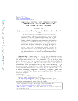 Sequential change-point detection whenunknown parameters are