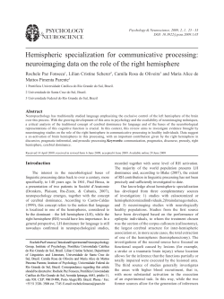 Hemispheric specialization for communicative processing