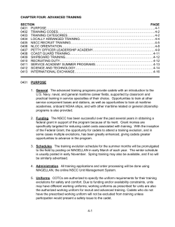 chapter four: advanced training section page
