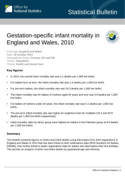 Statistical Bulletin - Office for National Statistics