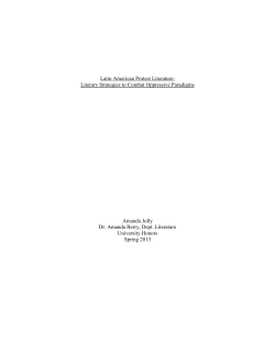 Latin American Protest Literature: Literary Strategies to Combat