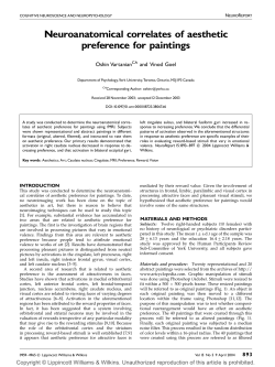 Neuroanatomical correlates of aesthetic preference