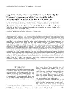 Application of parsimony analysis of endemicity to Mexican