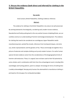 3. Discuss the evidence (both direct and inferred) for clothing in the