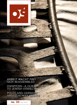 ARBEIT MACHT FREI SIGN REASSEMBLED OSHPITZIN&mdash;A