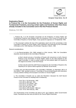 CETS 046 - Explanatory Report to Protocol No. 4 to the