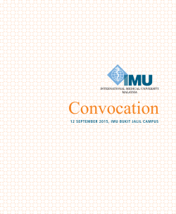 Convocation - International Medical University