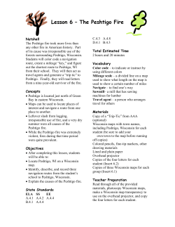 Lesson 6 &ndash; The Peshtigo Fire