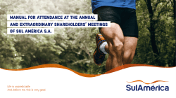 Manual for Shareholders&hellip; - SulAm&eacute;rica | Investor Relations