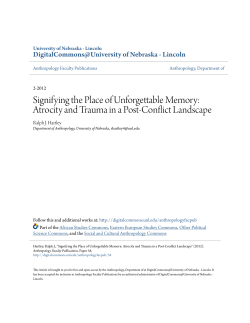 Signifying the Place of Unforgettable Memory: Atrocity and Trauma
