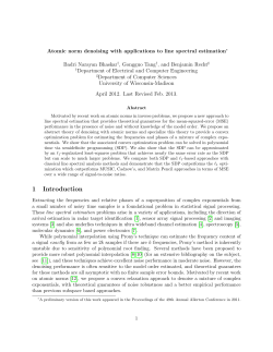 Atomic Norm Denoising with Applications to Line Spectral Estimation.