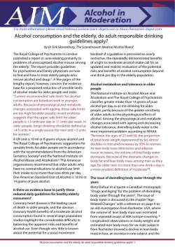 Alcohol consumption and the elderly, do adult - Aim