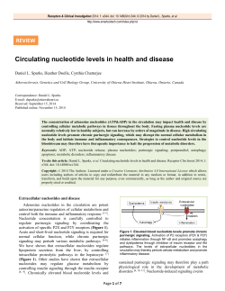 Circulating nucleotide levels in health and disease