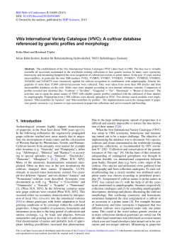 Vitis International Variety Catalogue \(VIVC\): A cultivar database