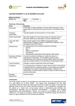 Uniform Sediment flux or sediment balance