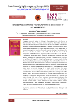 CLASH BETWEEN ROMANTICS` POLITICAL ASPIRATIONS