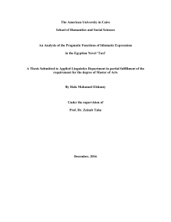 An Analysis of the Pragmatic Functions of Idiomatic Expressions in