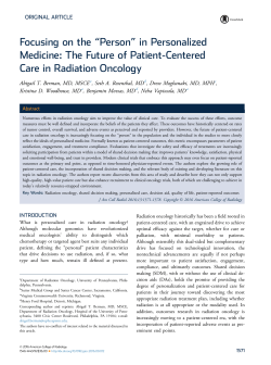 Person`` in Personalized Medicine: The Future of Patient