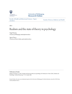 Realism and the state of theory in psychology