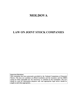 moldova law on joint stock companies