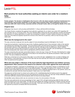 Best practice for local authorities seeking an interim - Russell