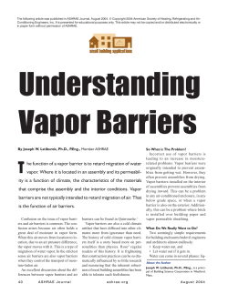 Understanding Vapor Barriers