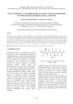 GLUTATHIONE AS A POSSIBLE REPLACEMENT OF SULFUR