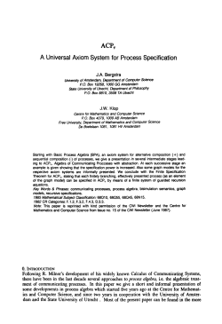a universal axiom system for process specification