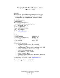 Emergency Medicine Data Collection and Analysis