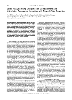 Solids Analysis Using Energetic Ion Bombardment and Multiphoton