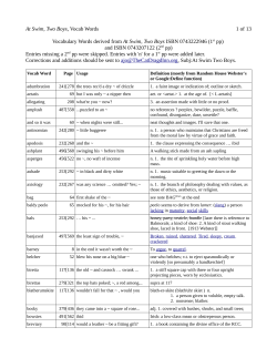At Swim, Two Boys, Vocab Words 1 of 13