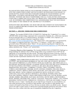 DESIGN FOR AUTOMOTIVE CHALLENGE COMPETITION