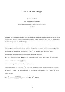 The Mass and Energy - The General Science Journal