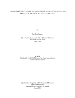 FLOOD LOSS ESTIMATE MODEL: RECASTING FLOOD