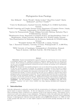 Phylogenetics from Paralogs